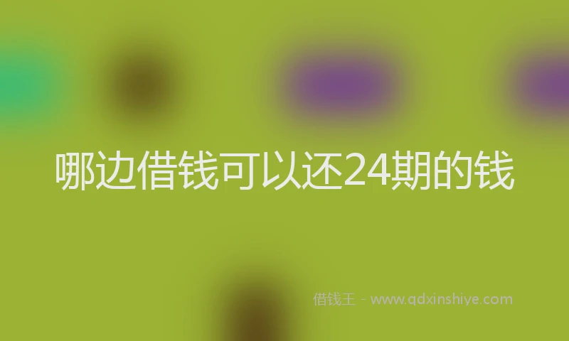 哪边借钱可以还24期的钱