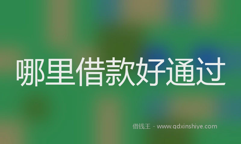哪里借款好通过
