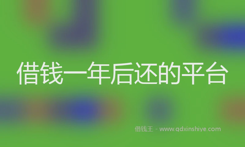 借钱一年后还的平台