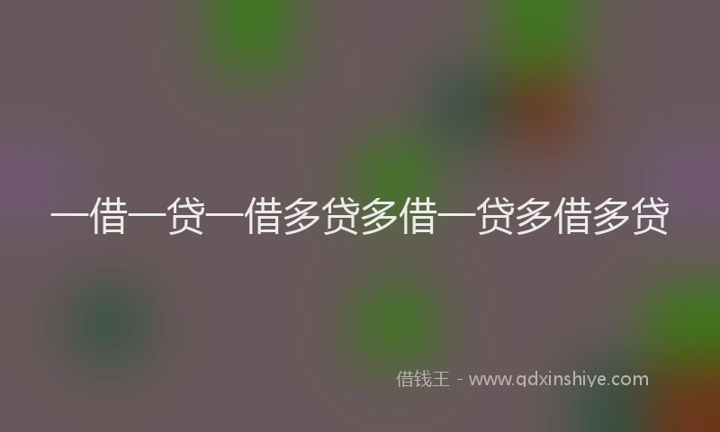 一借一贷一借多贷多借一贷多借多贷