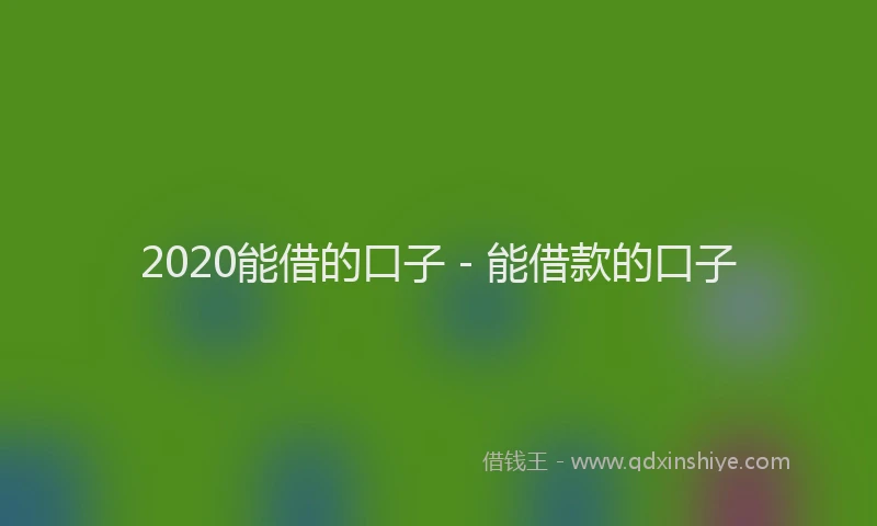 2020能借的口子 - 能借款的口子