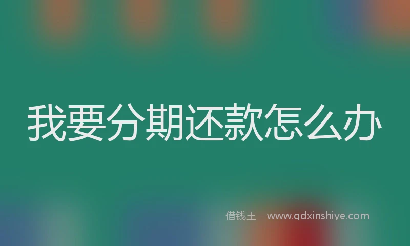 我要分期还款怎么办