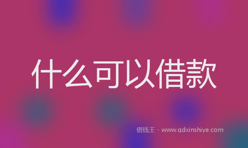 什么可以借款