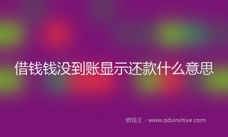 借钱钱没到账显示还款什么意思