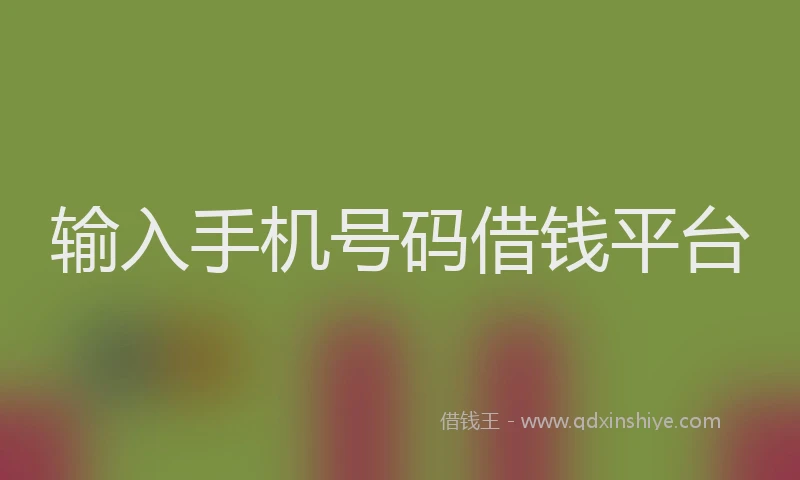 输入手机号码借钱平台