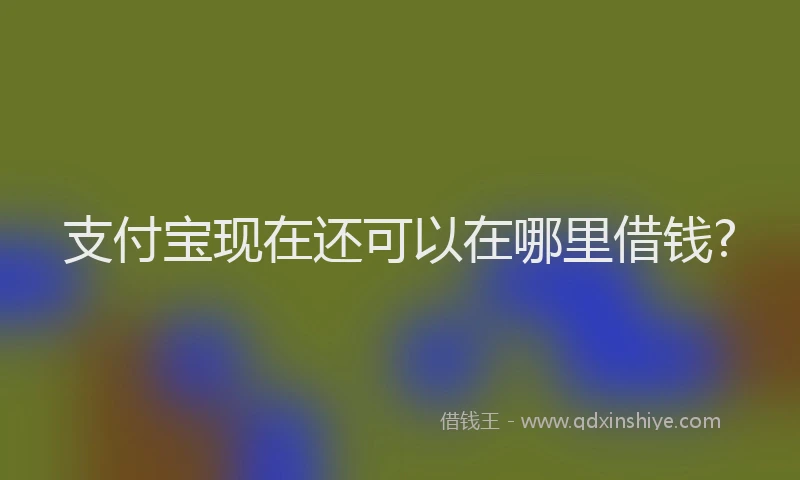 支付宝现在还可以在哪里借钱?