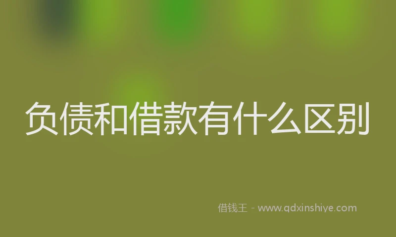 负债和借款有什么区别