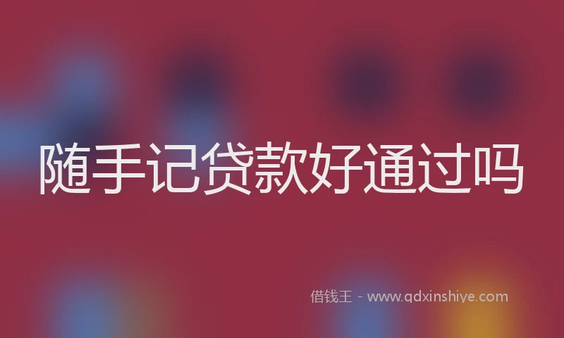 随手记贷款好通过吗