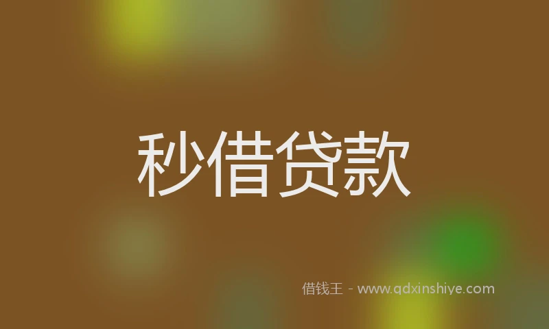 秒借贷款