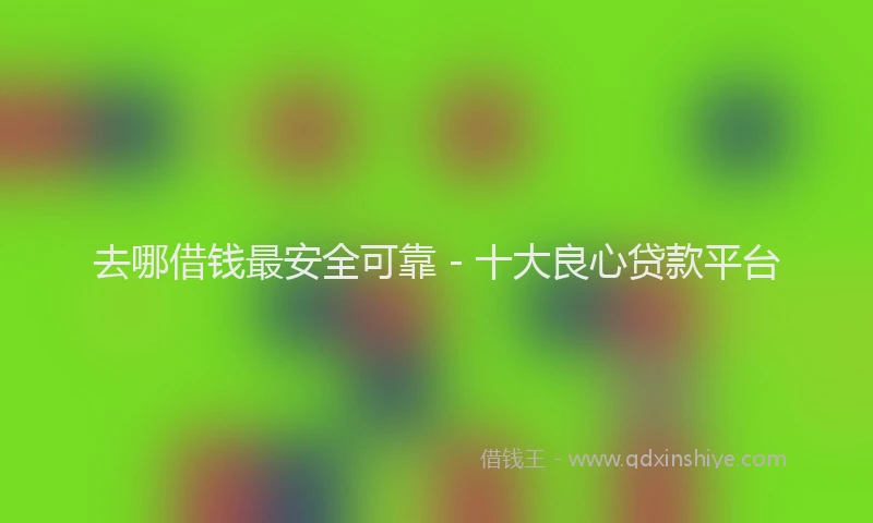 去哪借钱最安全可靠 - 十大良心贷款平台