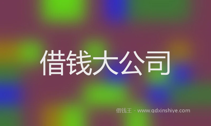 借钱大公司