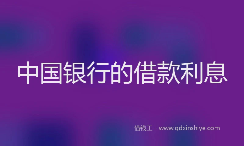 中国银行的借款利息