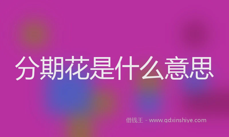 分期花是什么意思