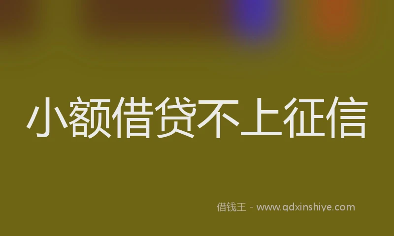 小额借贷不上征信