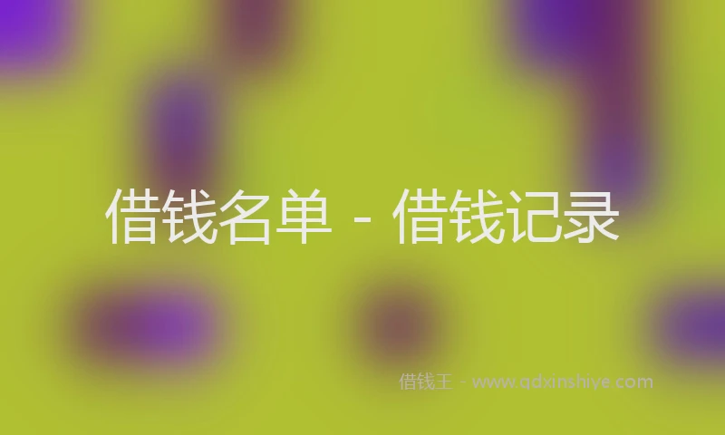 借钱名单 - 借钱记录