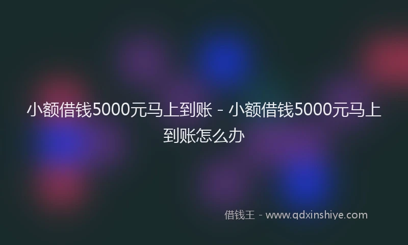小额借钱5000元马上到账 - 小额借钱5000元马上到账怎么办