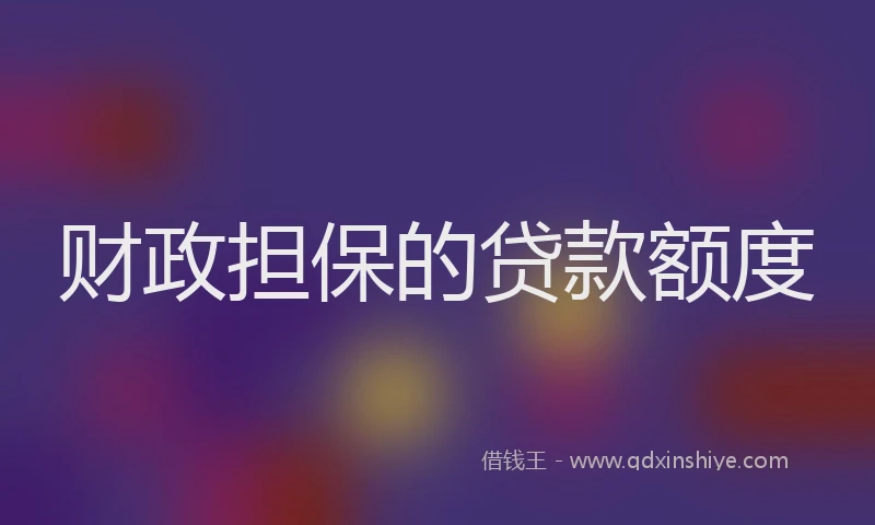 财政担保的贷款额度