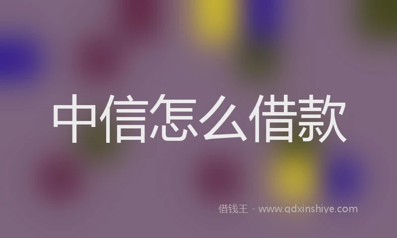 中信怎么借款
