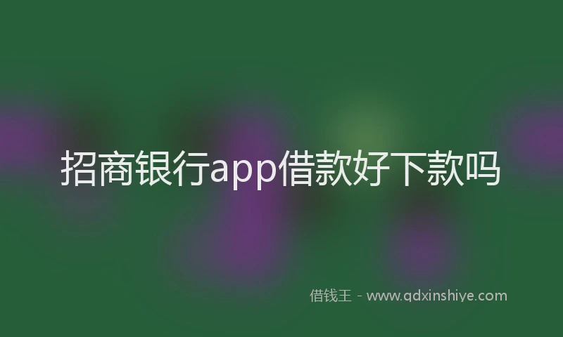 招商银行app借款好下款吗