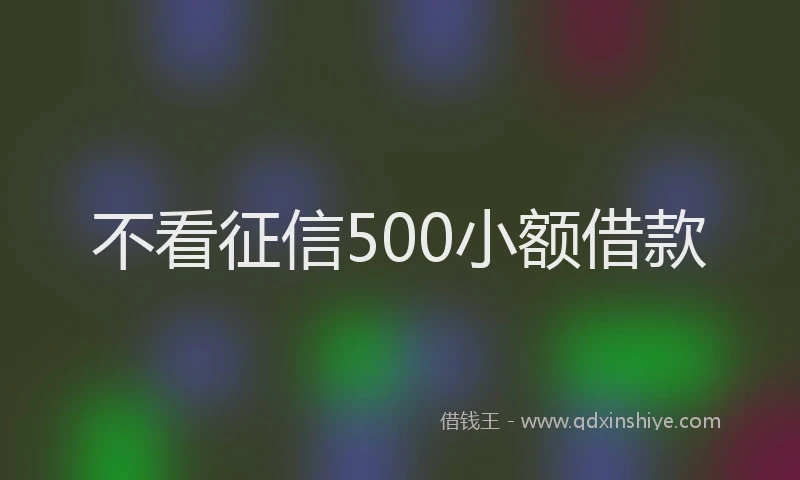不看征信500小额借款