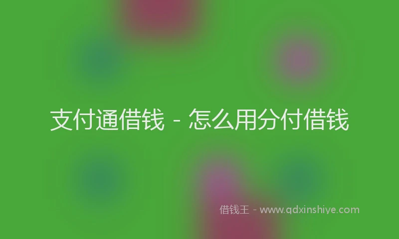 支付通借钱 - 怎么用分付借钱