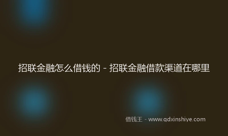 招联金融怎么借钱的 - 招联金融借款渠道在哪里