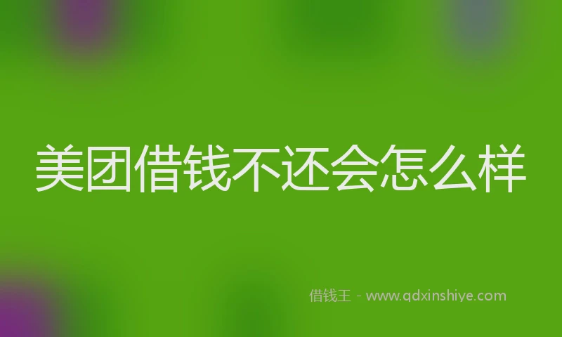 美团借钱不还会怎么样