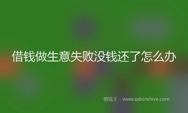 借钱做生意失败没钱还了怎么办