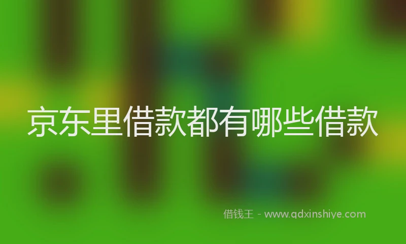 京东里借款都有哪些借款