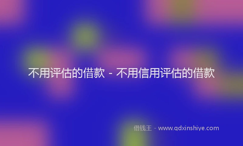 不用评估的借款 - 不用信用评估的借款