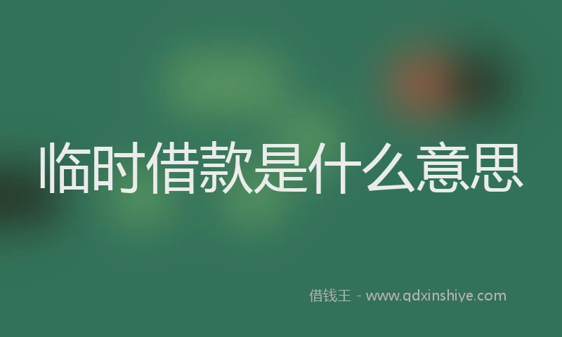 临时借款是什么意思
