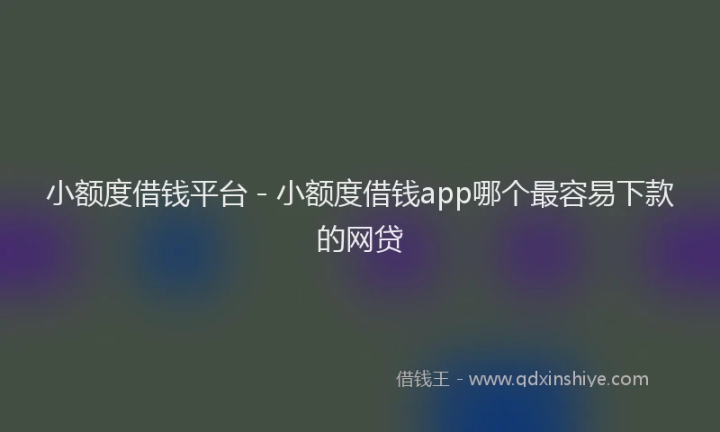 小额度借钱平台 - 小额度借钱app哪个最容易下款的网贷