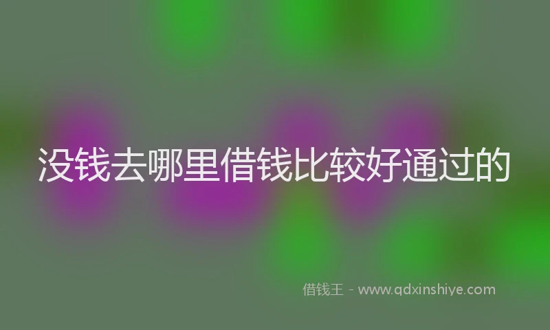 没钱去哪里借钱比较好通过的