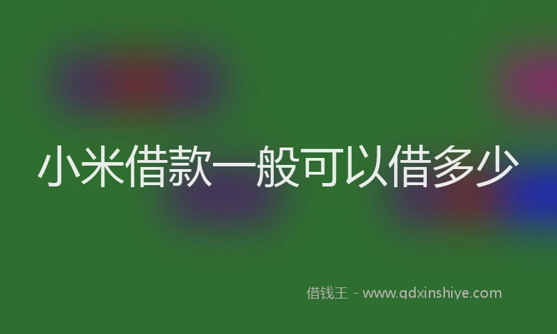 小米借款一般可以借多少
