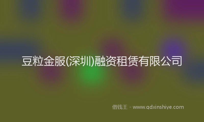 豆粒金服(深圳)融资租赁有限公司