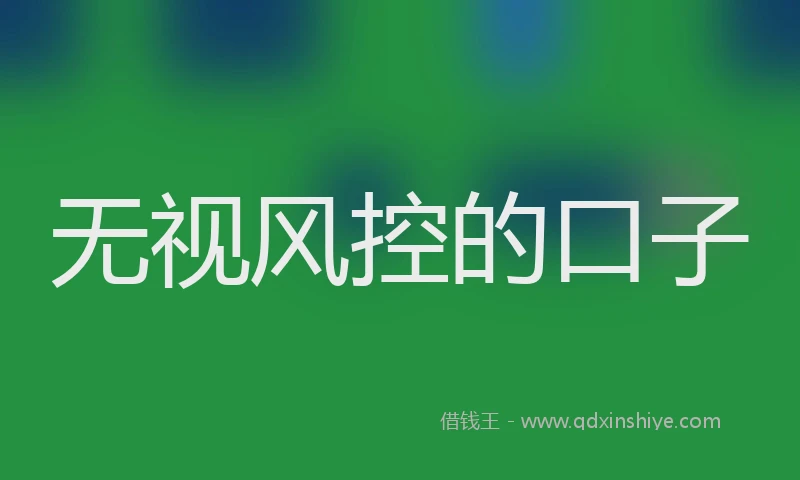 无视风控的口子