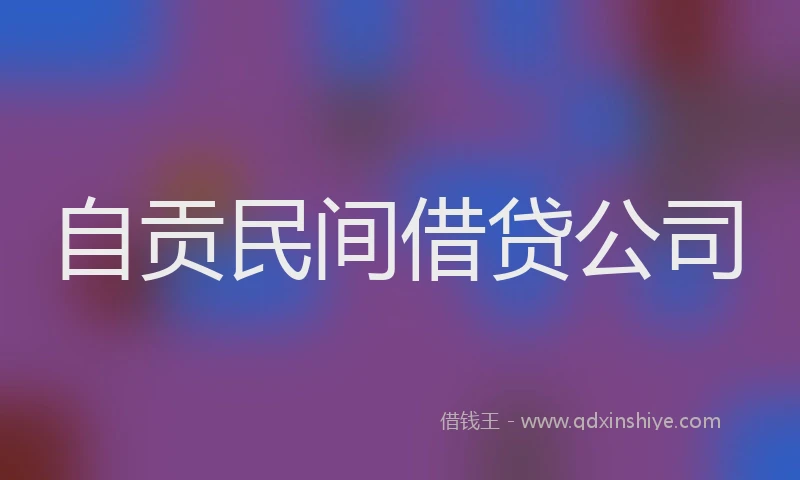 自贡民间借贷公司