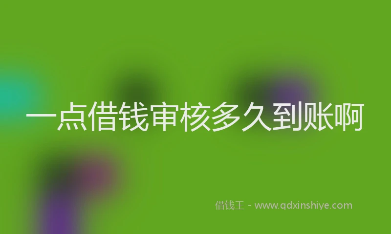 一点借钱审核多久到账啊