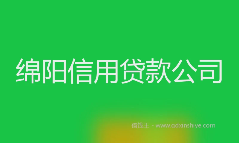 绵阳信用贷款公司