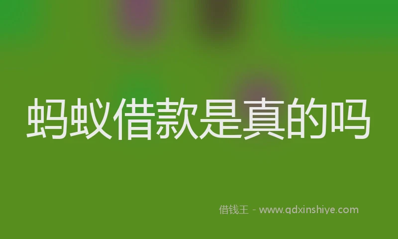 蚂蚁借款是真的吗