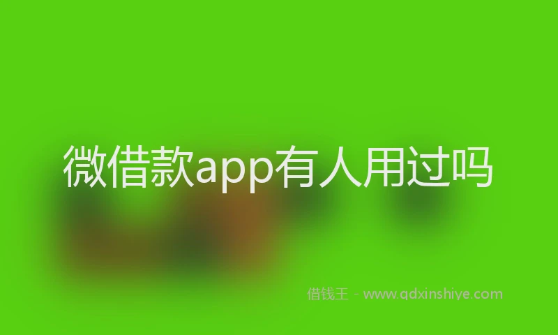 微借款app有人用过吗