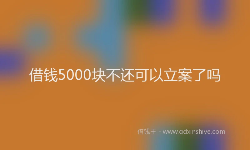 借钱5000块不还可以立案了吗
