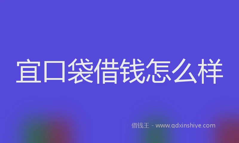 宜口袋借钱怎么样