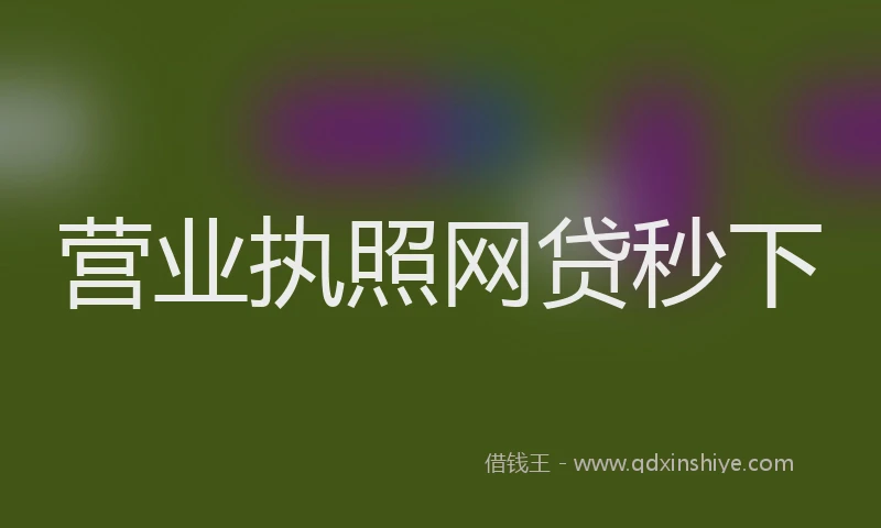 营业执照网贷秒下