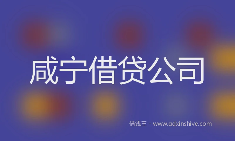 咸宁借贷公司