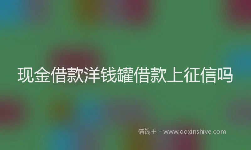 现金借款洋钱罐借款上征信吗