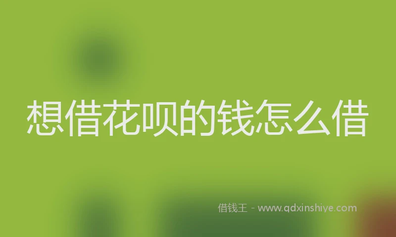 想借花呗的钱怎么借