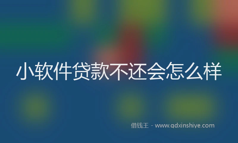 小软件贷款不还会怎么样