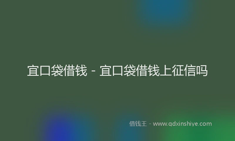 宜口袋借钱 - 宜口袋借钱上征信吗