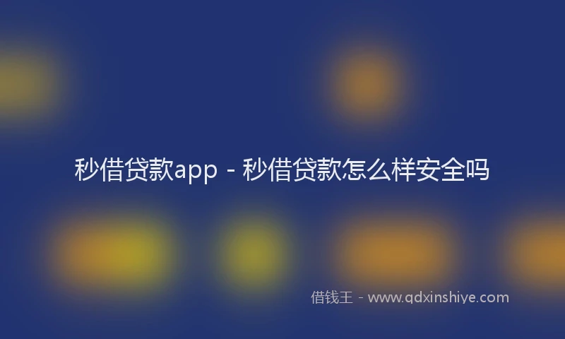 秒借贷款app - 秒借贷款怎么样安全吗